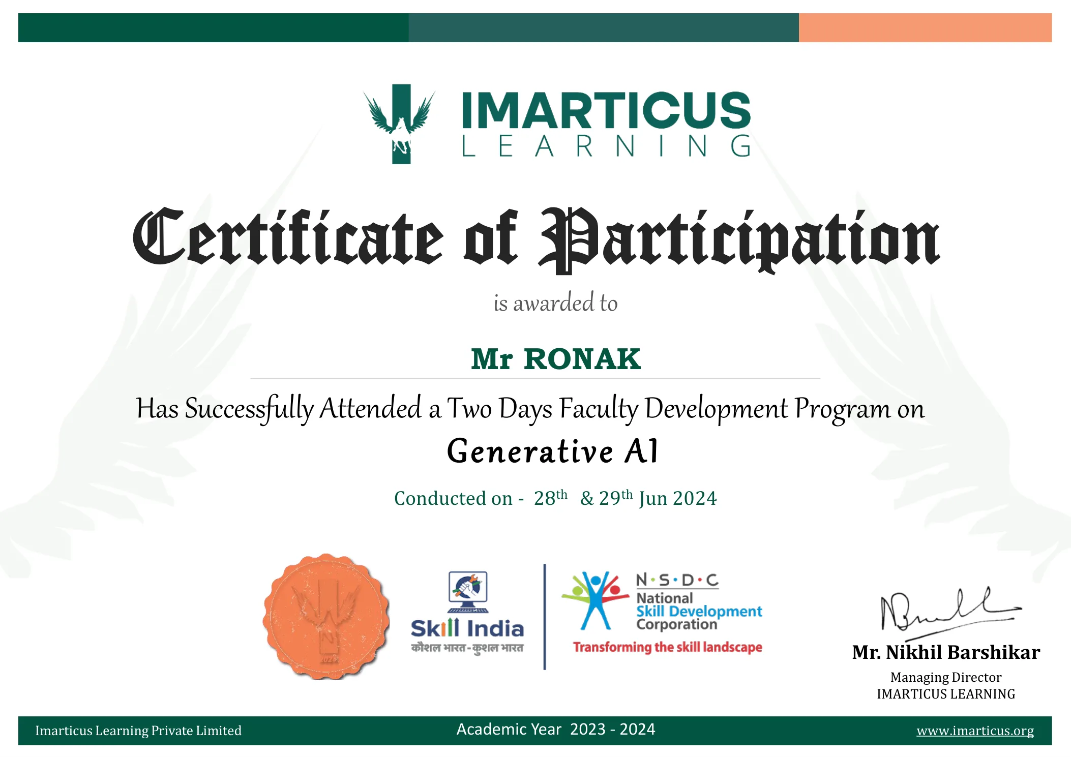 Generative AI Faculty Development Program